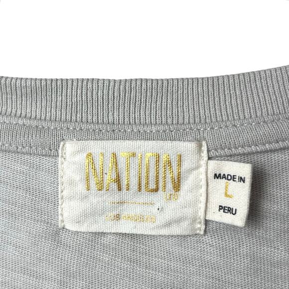 Nation LTD Oran Grommet Muscle Tee Pumice Tan Size Large - Picture 5 of 9